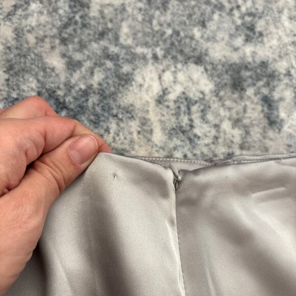 NWT Wild Fable Satin Pull On A-Line‎ Mini Skirt Silver Gray Women's Size Small - Picture 8 of 10